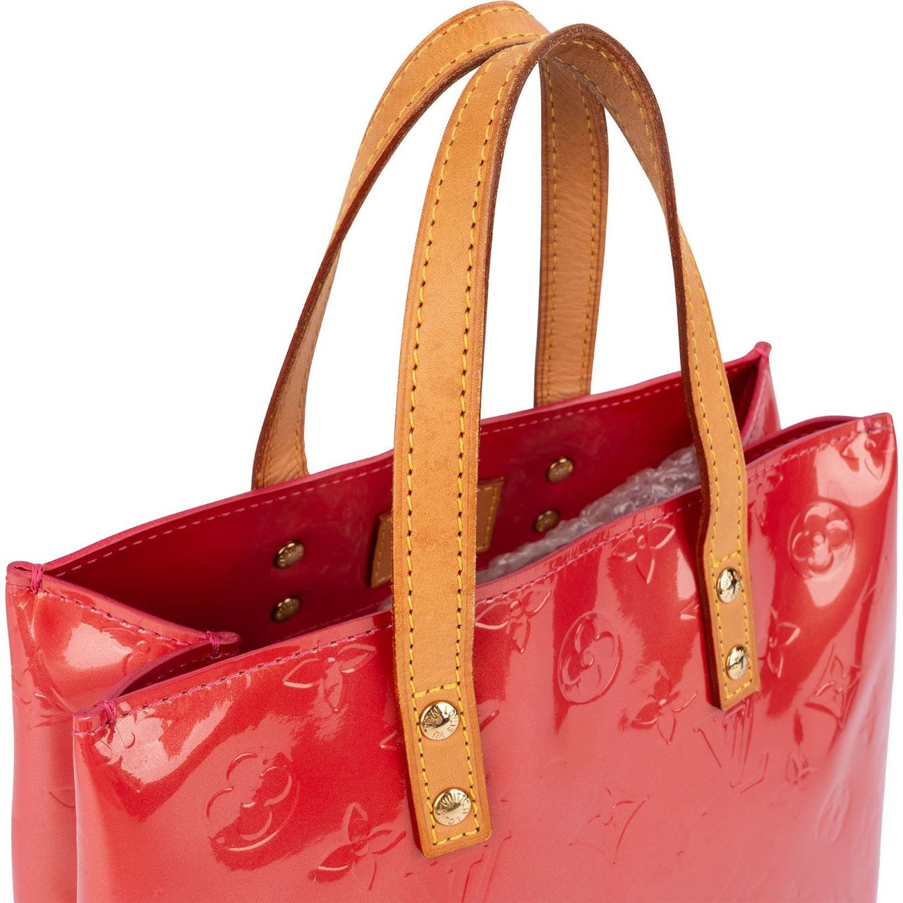 Louis Vuitton Monogram Vernis Leather Reade PM Handbag Rood