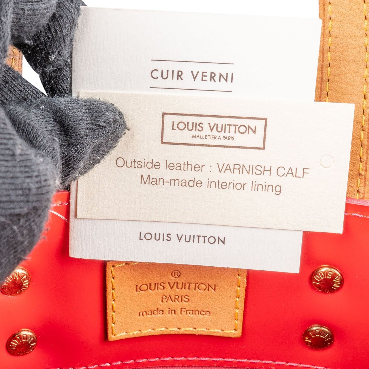 Louis Vuitton Monogram Vernis Leather Reade PM Handbag Rood