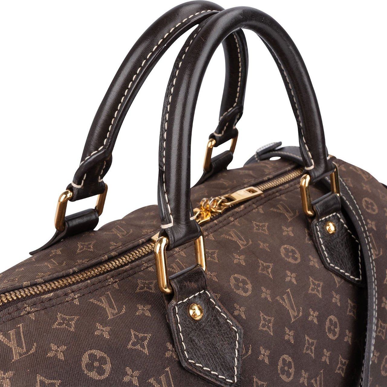 Louis Vuitton Mini Lin Monogram Speedy 30 Bandoulière Handbag Bruin