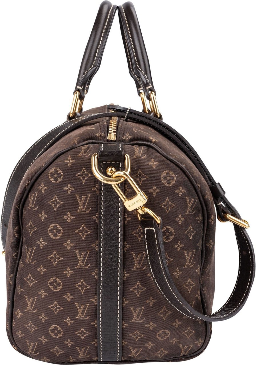 Louis Vuitton Mini Lin Monogram Speedy 30 Bandoulière Handbag Bruin