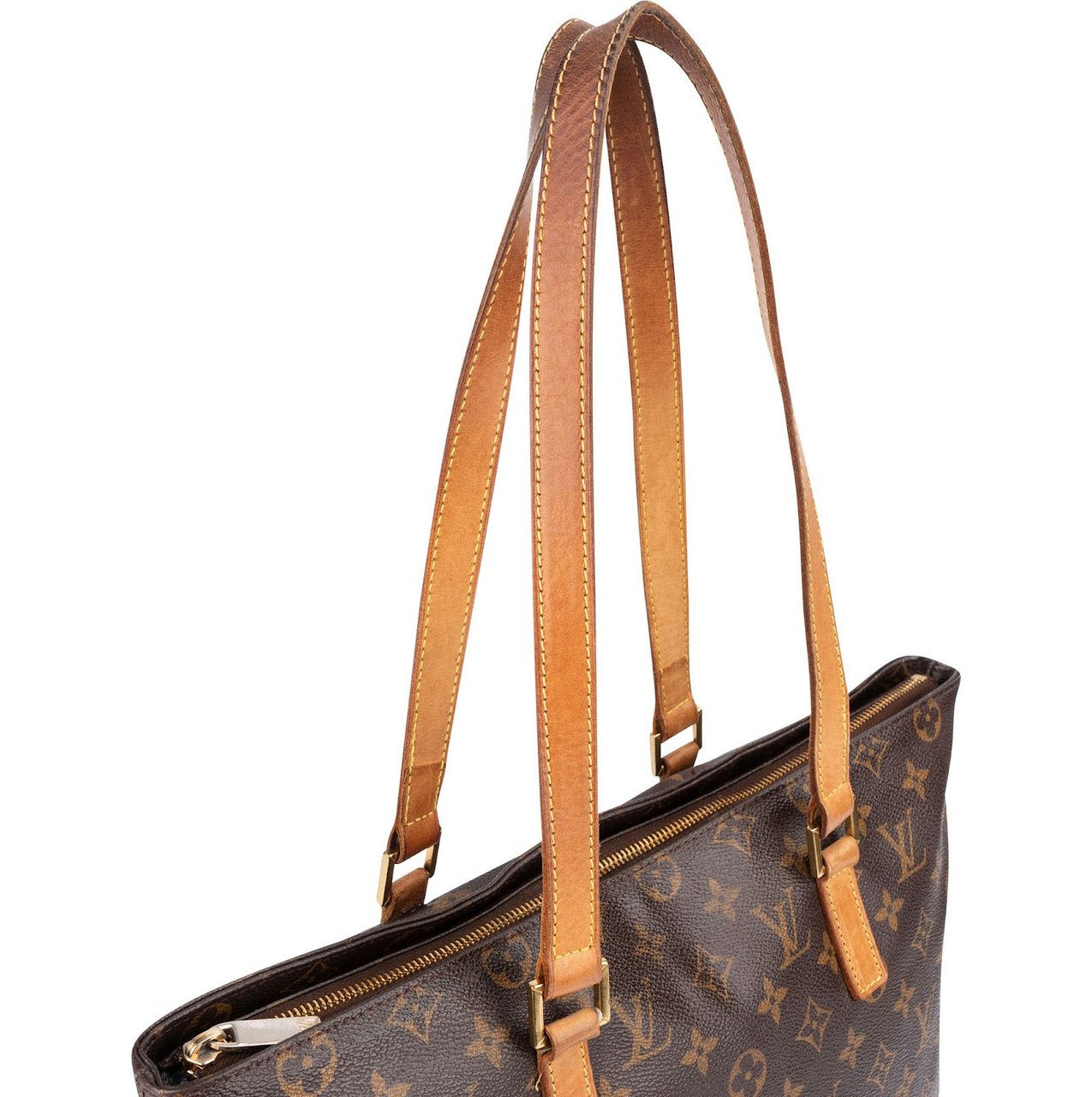 Louis Vuitton Monogram Canvas Cabas Mezzo Shoulder Bag Bruin