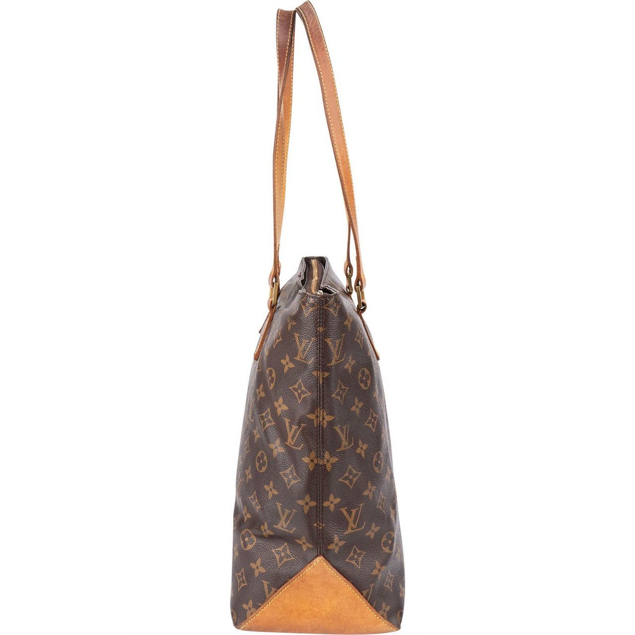 Louis Vuitton Monogram Canvas Cabas Mezzo Shoulder Bag Bruin