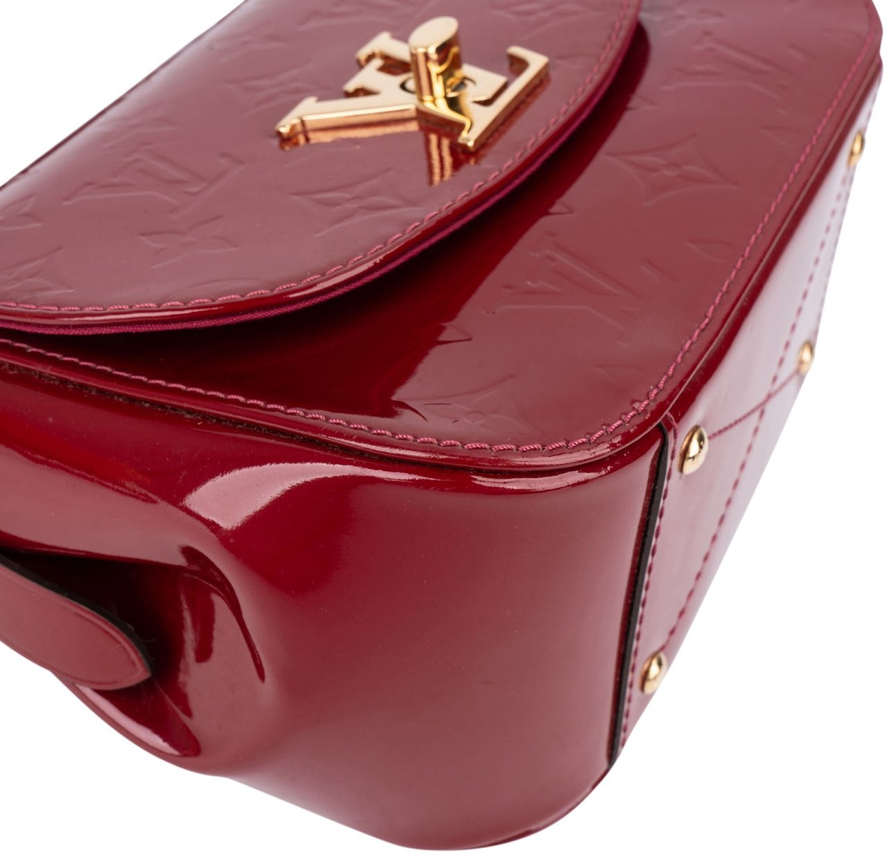 Louis Vuitton Monogram Vernis Leather Pasadena Handbag Rood
