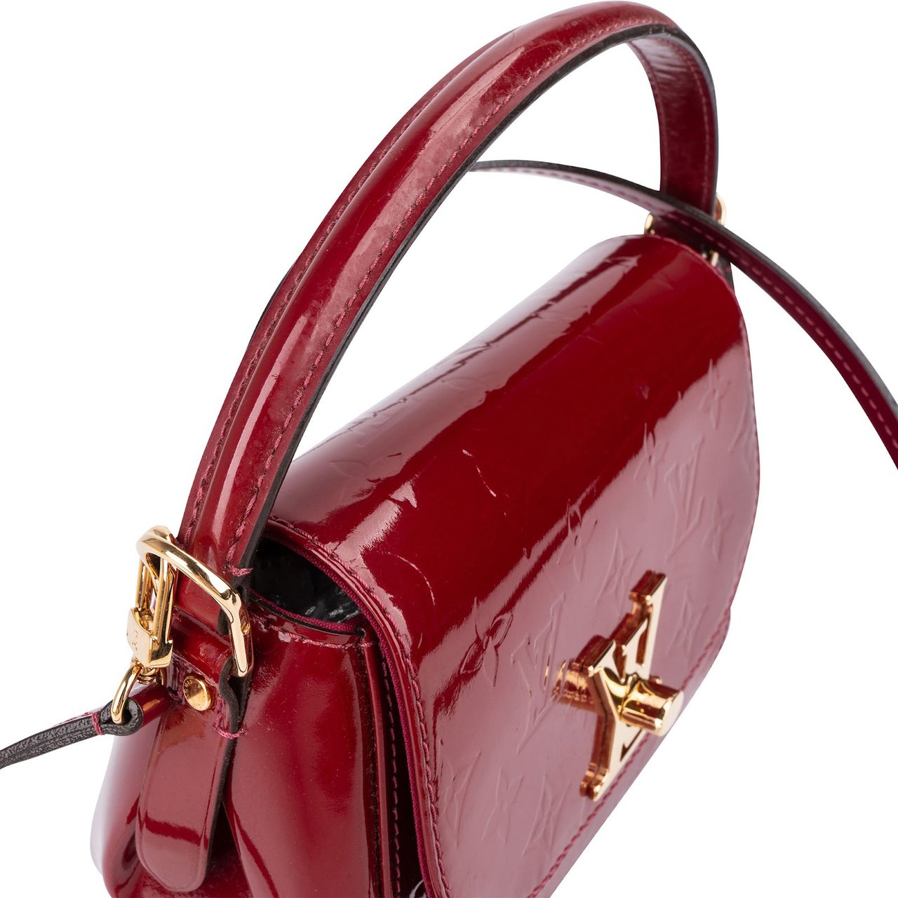 Louis Vuitton Monogram Vernis Leather Pasadena Handbag Rood
