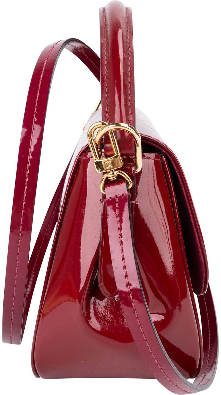 Louis Vuitton Monogram Vernis Leather Pasadena Handbag Rood