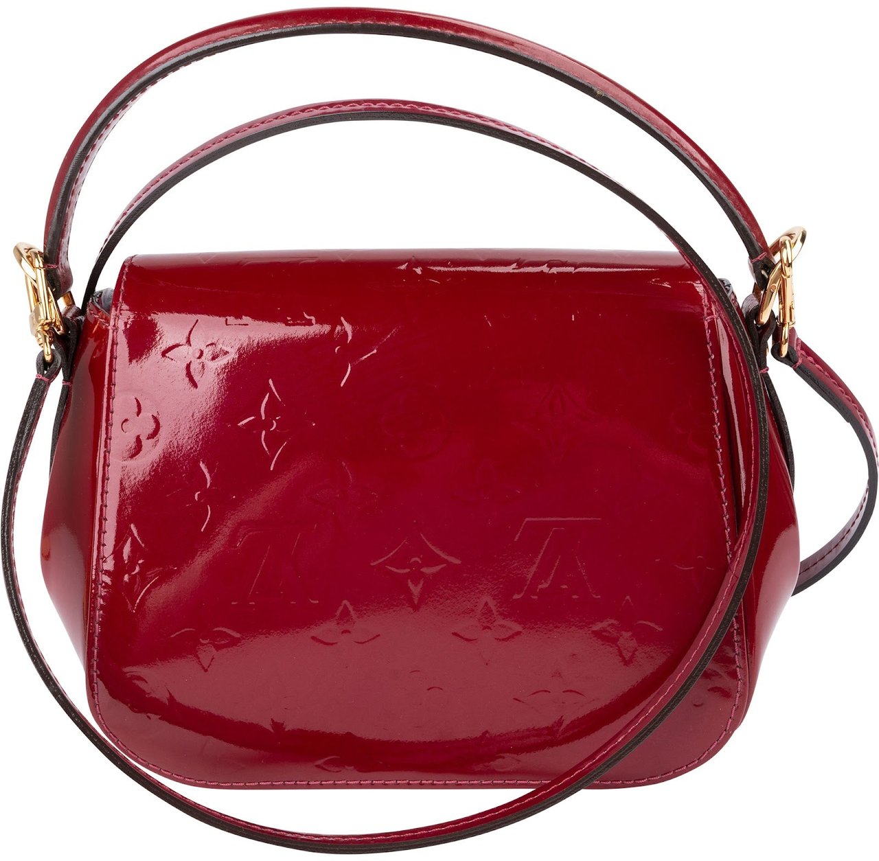 Louis Vuitton Monogram Vernis Leather Pasadena Handbag Rood