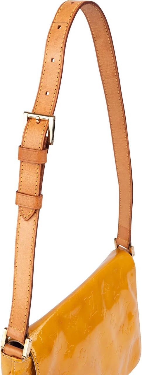 Louis Vuitton Monogram Vernis Leather Thompson Shoulder Bag Geel