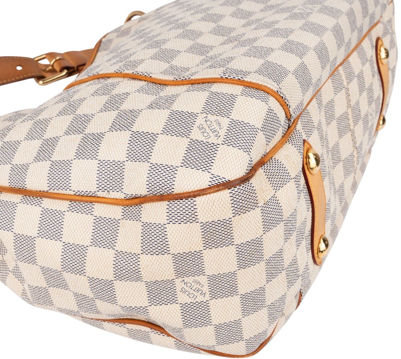 Louis Vuitton Monogram Damier Azur Canvas Galliera PM Shoulder Bag Wit