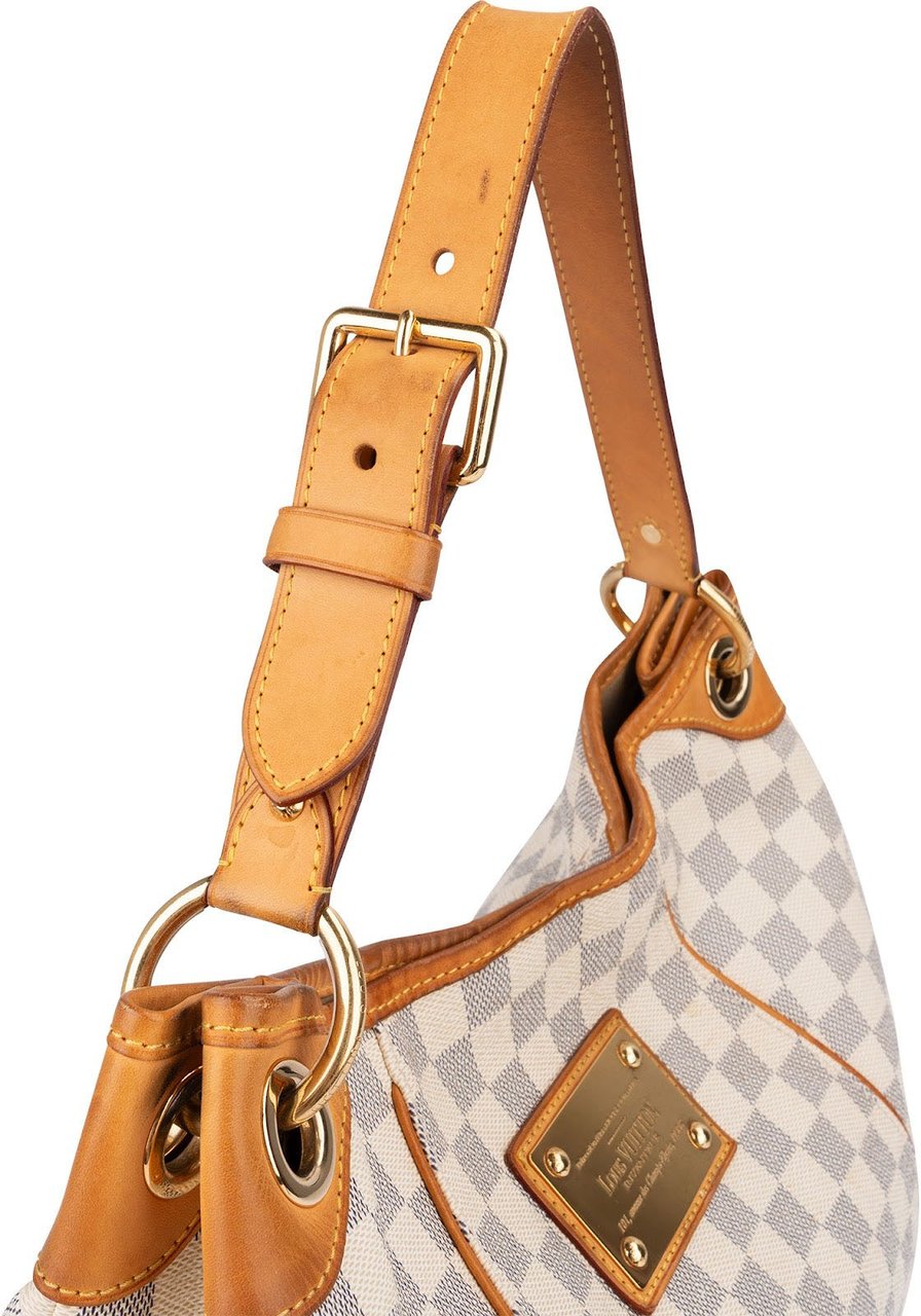 Louis Vuitton Monogram Damier Azur Canvas Galliera PM Shoulder Bag Wit