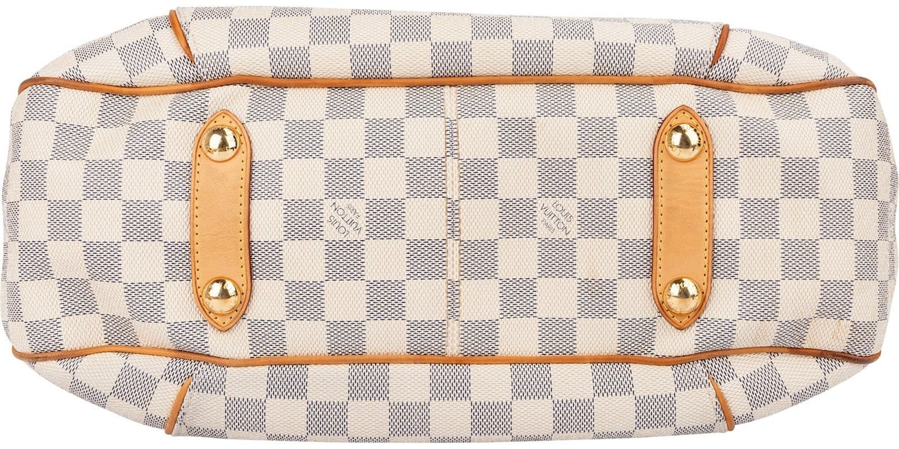 Louis Vuitton Monogram Damier Azur Canvas Galliera PM Shoulder Bag Wit