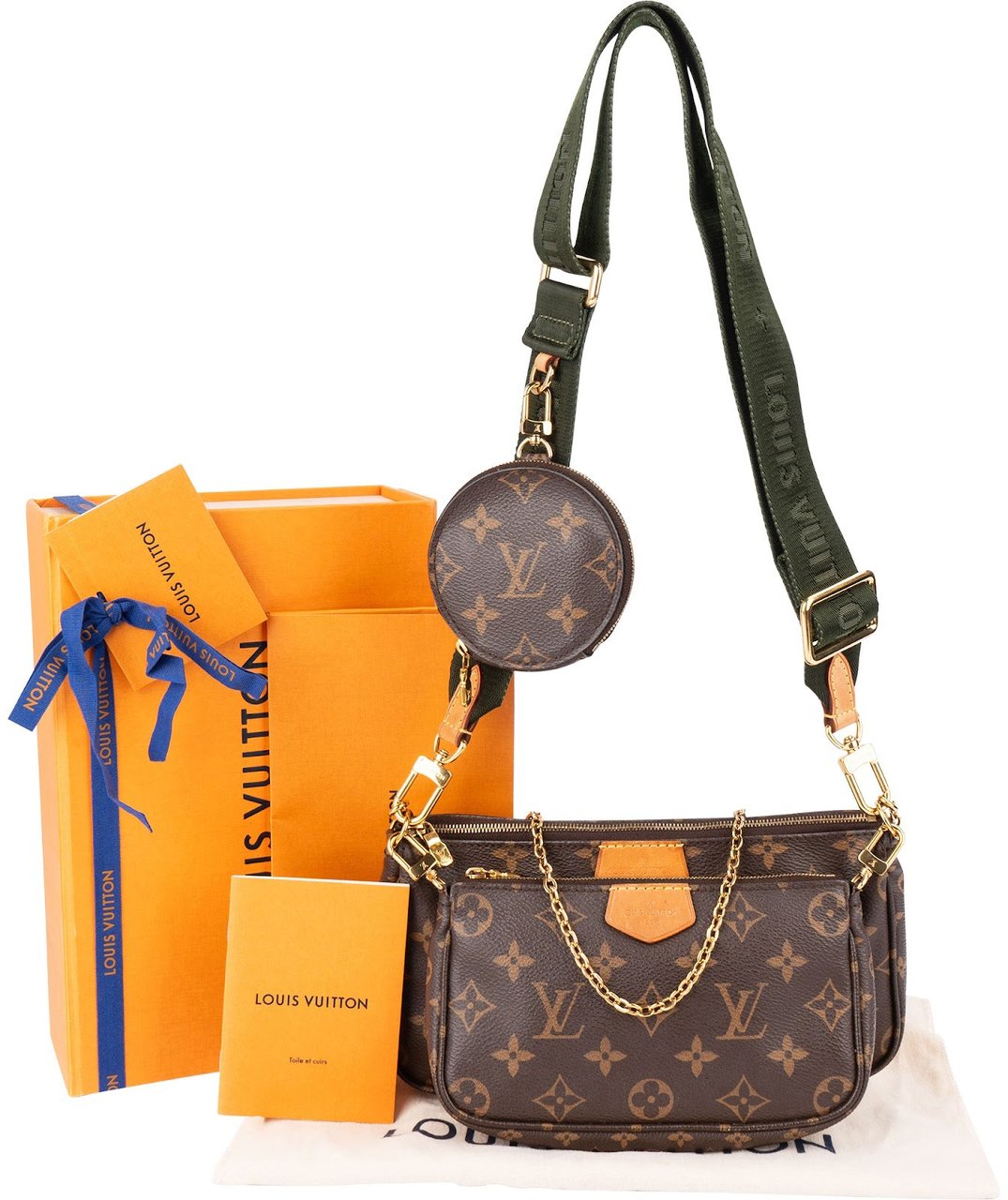 Louis Vuitton Monogram Canvas Multi Pochette Accessoires Crossbody Bag Bruin