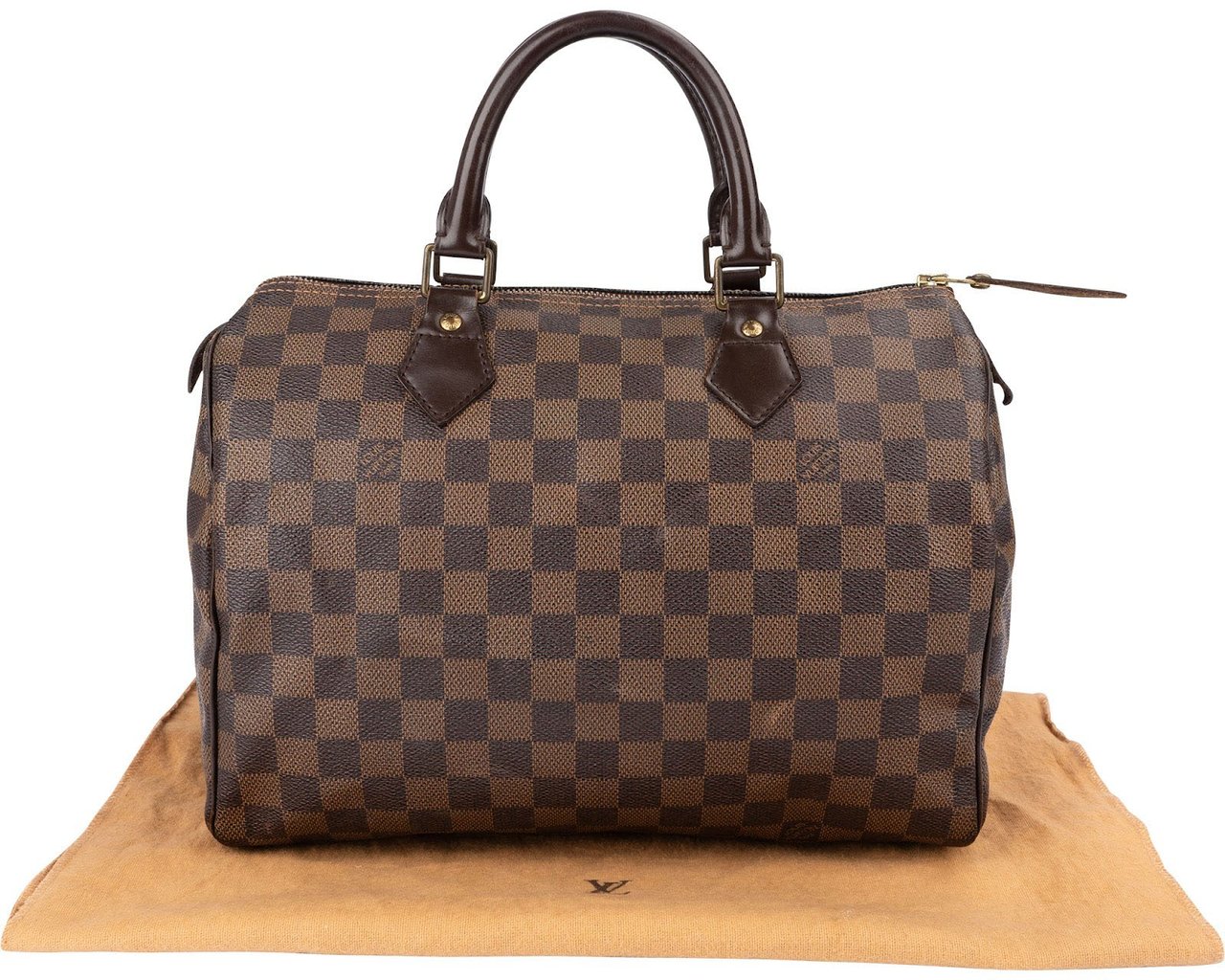 Louis Vuitton Monogram Damier Ebene Canvas Speedy 30 Handbag Bruin