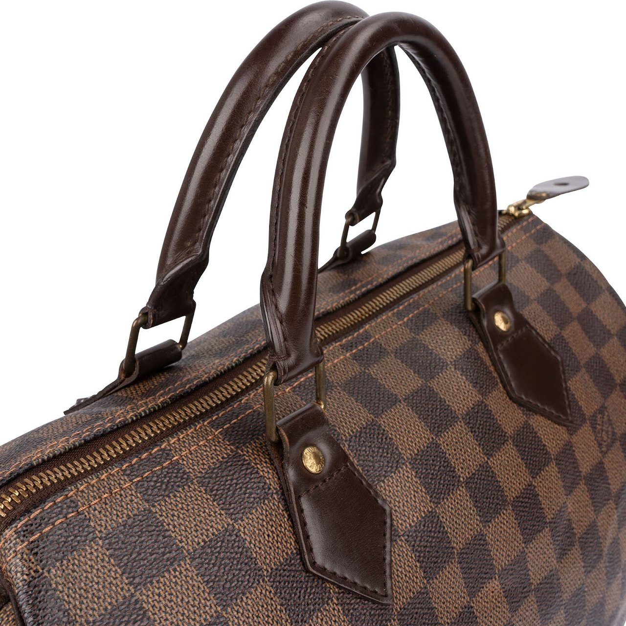 Louis Vuitton Monogram Damier Ebene Canvas Speedy 30 Handbag Bruin