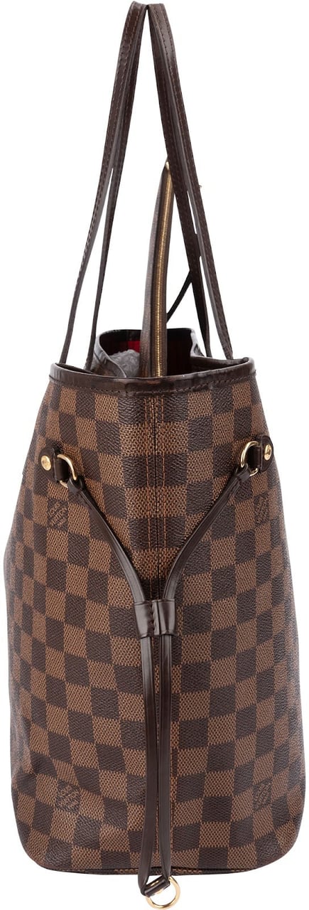 Louis Vuitton Monogram Damier Ebene Neverfull MM Shoulder Bag Bruin