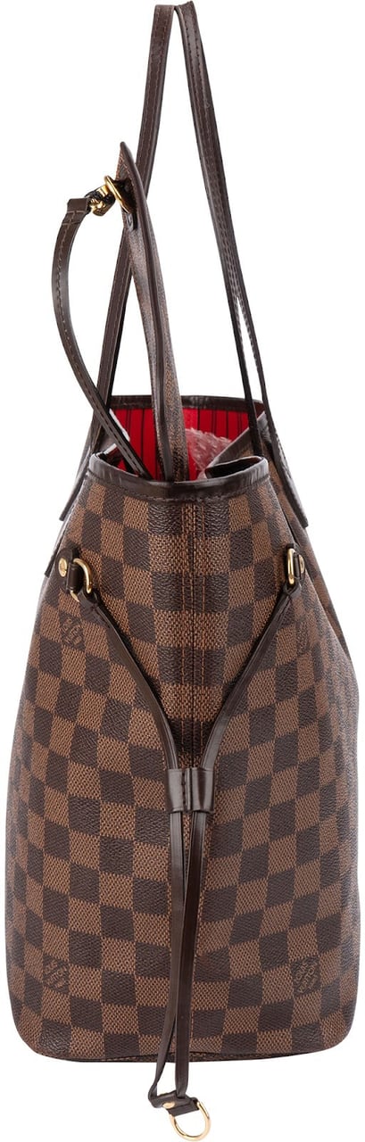 Louis Vuitton Monogram Damier Ebene Neverfull MM Shoulder Bag Bruin