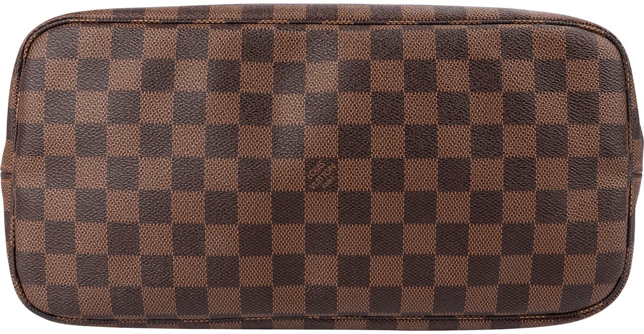 Louis Vuitton Monogram Damier Ebene Neverfull MM Shoulder Bag Bruin