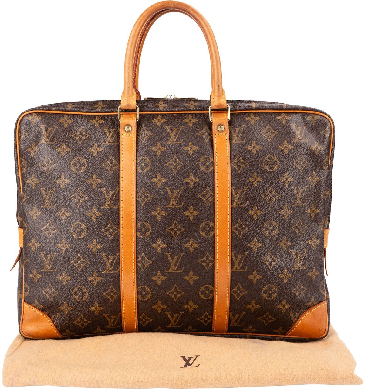 Louis Vuitton Monogram Canvas Porte-Documents Voyage Handbag Bruin
