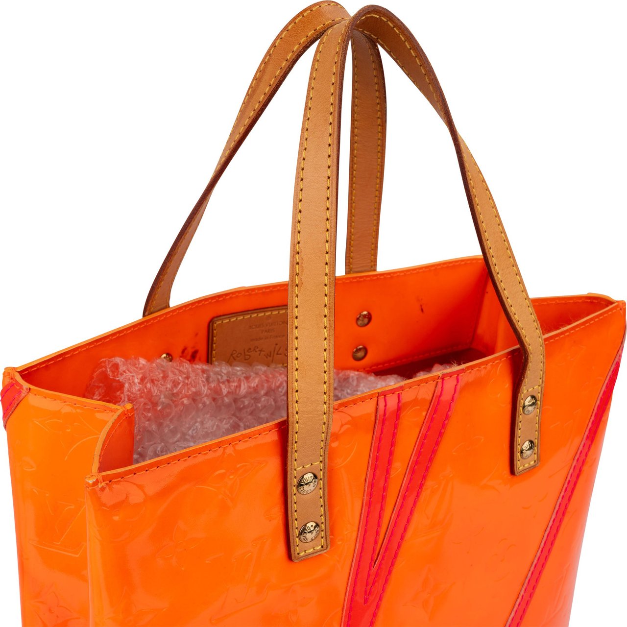 Louis Vuitton x Robert Wilson Monogram Vernis Leather Reade GM Handbag Divers
