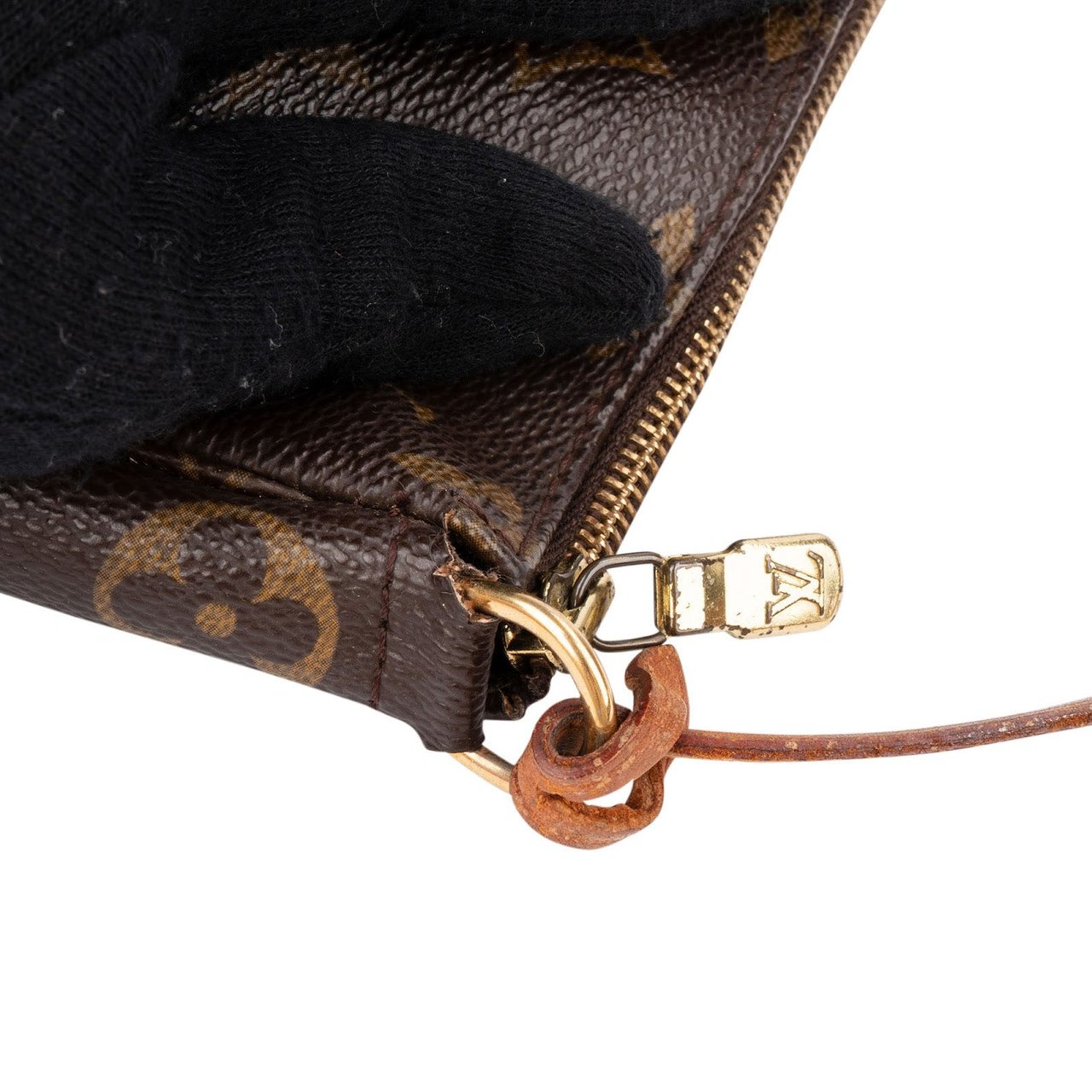 Louis Vuitton Monogram Canvas Pochette Accessoires Handbag Bruin