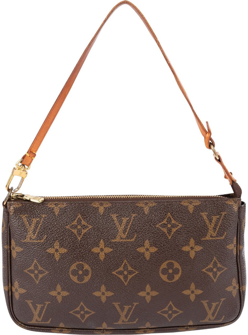 Louis Vuitton Monogram Canvas Pochette Accessoires Handbag Bruin