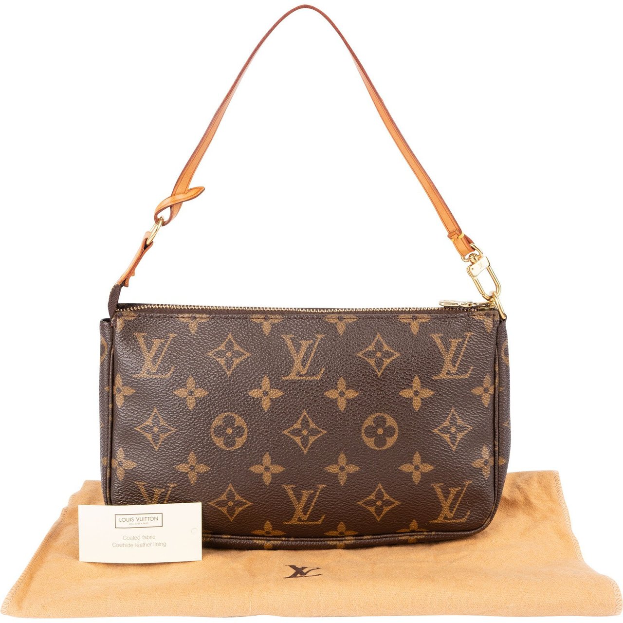 Louis Vuitton Monogram Canvas Pochette Accessoires Handbag Bruin