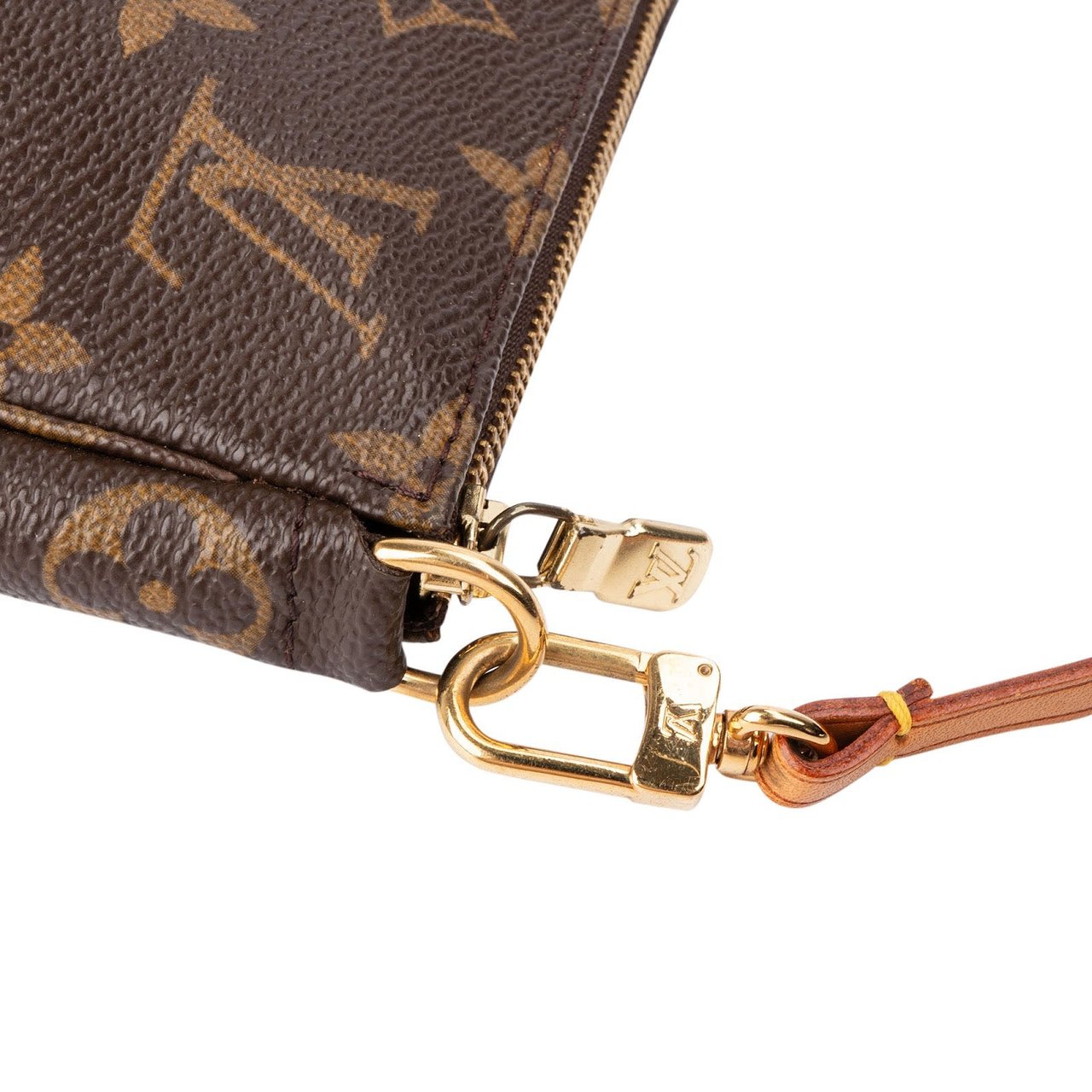 Louis Vuitton Monogram Canvas Pochette Accessoires Handbag Bruin