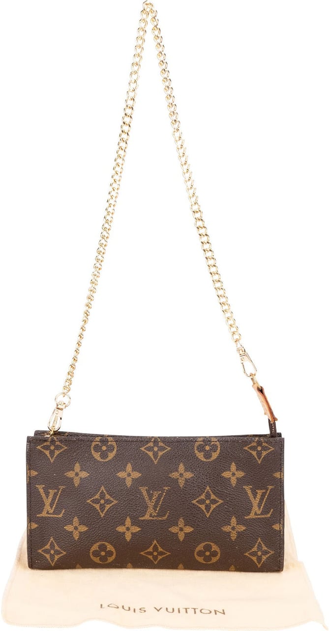 Louis Vuitton Monogram Canvas Bucket Pochette Accessoires Shoulder Bag Bruin