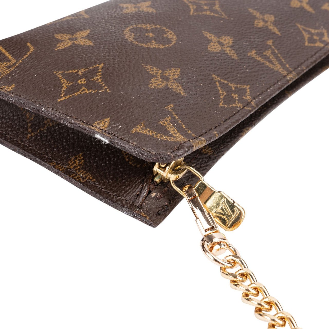 Louis Vuitton Monogram Canvas Bucket Pochette Accessoires Shoulder Bag Bruin