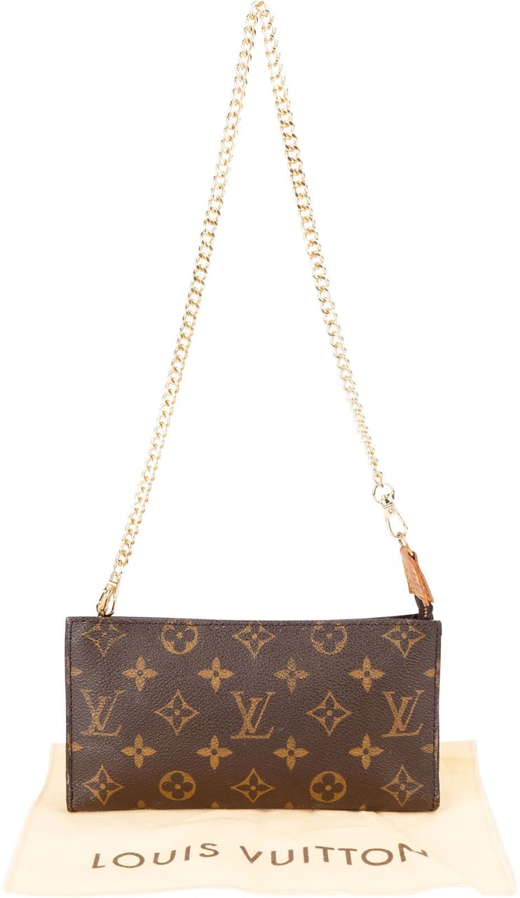 Louis Vuitton Monogram Canvas Bucket Pochette Accessoires Shoulder Bag Bruin
