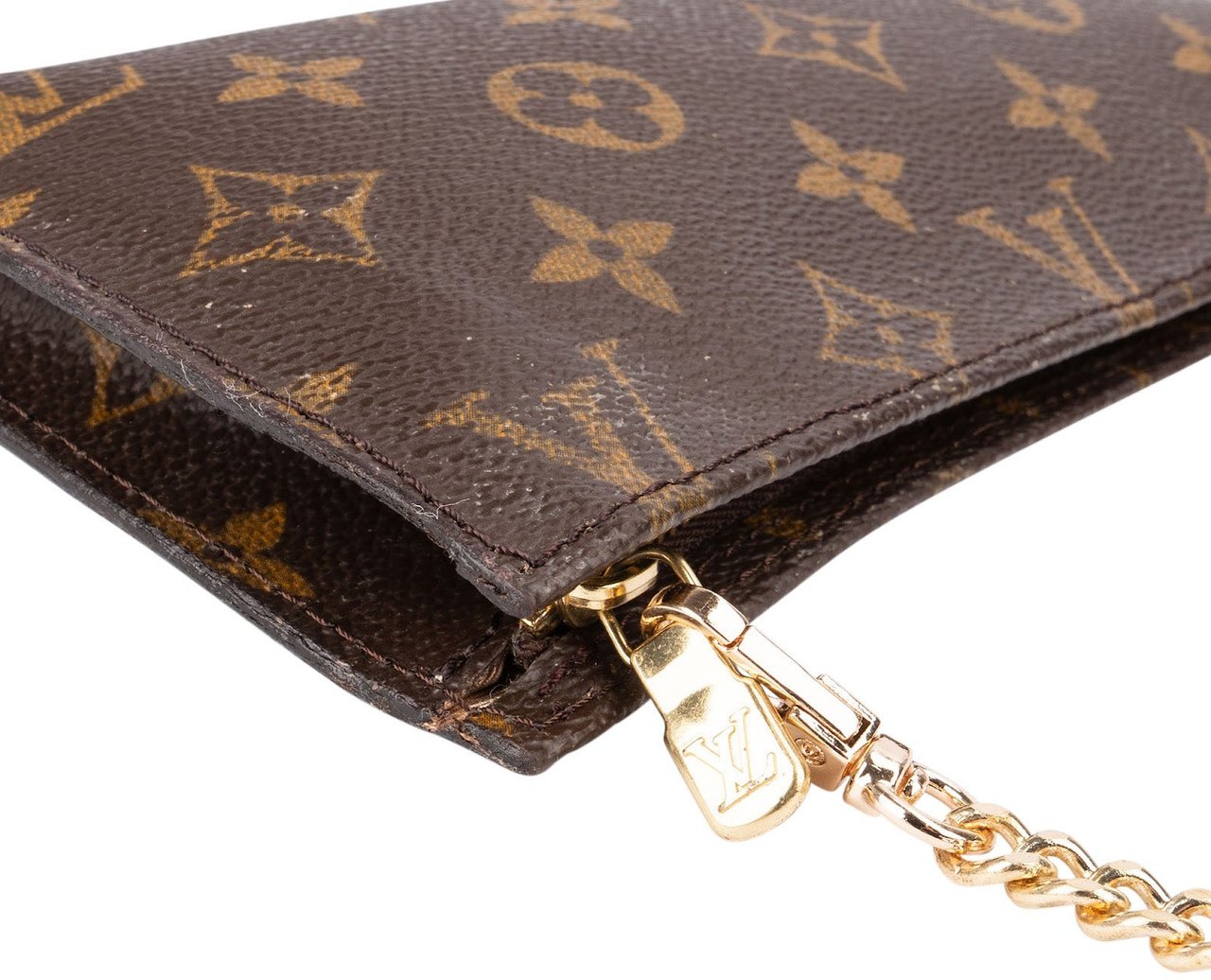 Louis Vuitton Monogram Canvas Bucket Pochette Accessoires Shoulder Bag Bruin