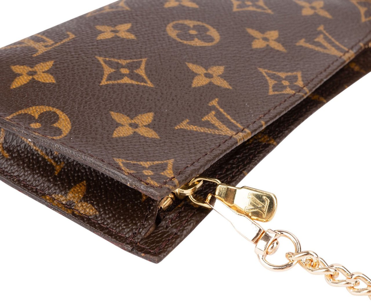Louis Vuitton Monogram Canvas Mini Bucket Pochette Accessoires Shoulder Bag Bruin