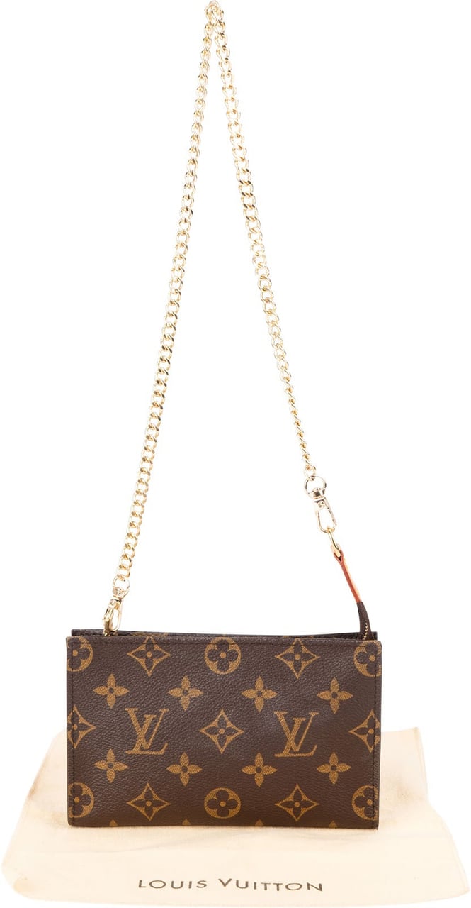 Louis Vuitton Monogram Canvas Bucket Pochette Accessoires Shoulder Bag Bruin
