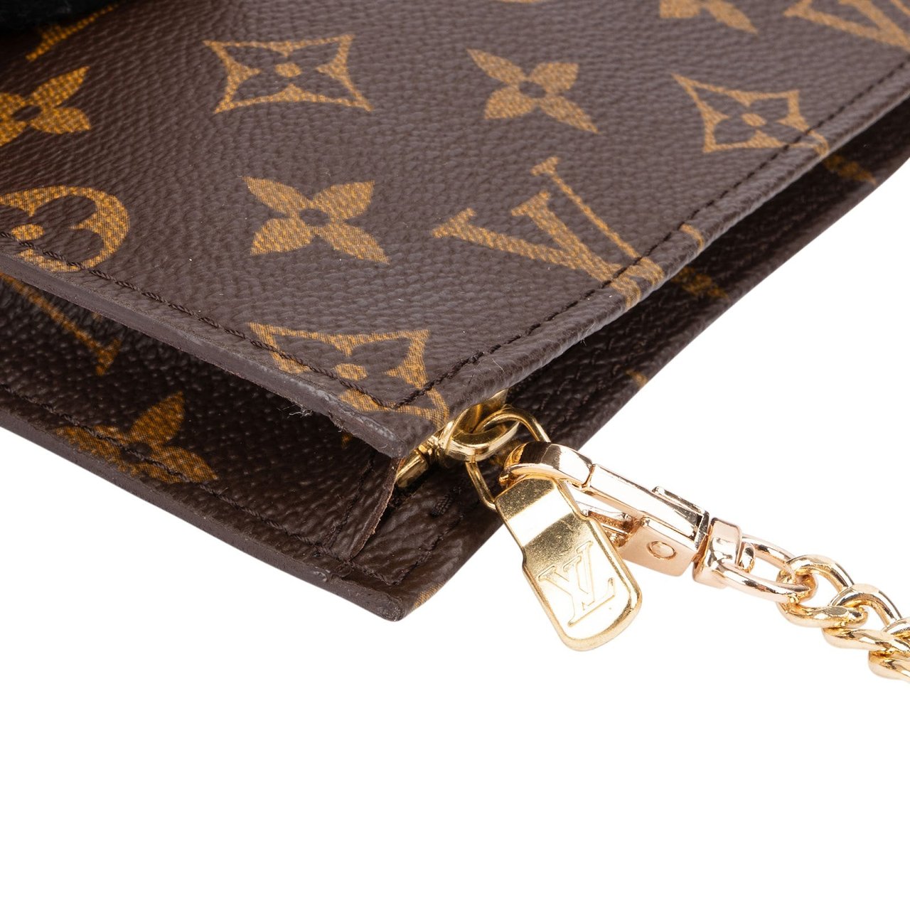 Louis Vuitton Monogram Canvas Bucket Pochette Accessoires Shoulder Bag Bruin