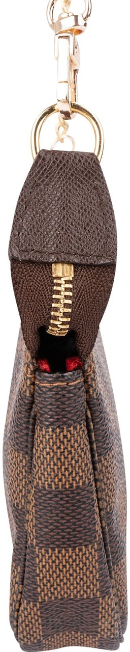Louis Vuitton Monogram Damier Ebene Mini Pochette Accessoires Shoulder Bag Bruin