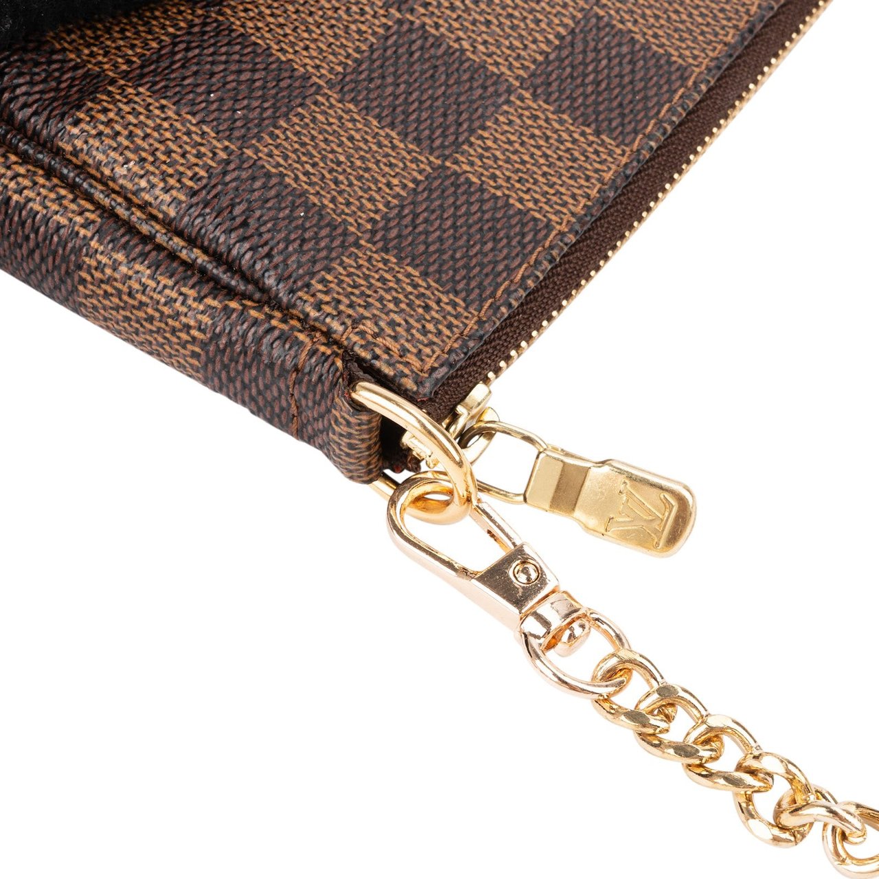 Louis Vuitton Monogram Damier Ebene Mini Pochette Accessoires Shoulder Bag Bruin