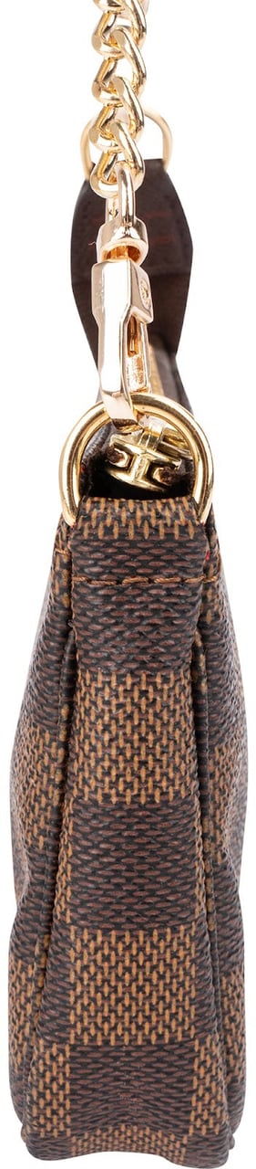 Louis Vuitton Monogram Damier Ebene Mini Pochette Accessoires Shoulder Bag Bruin