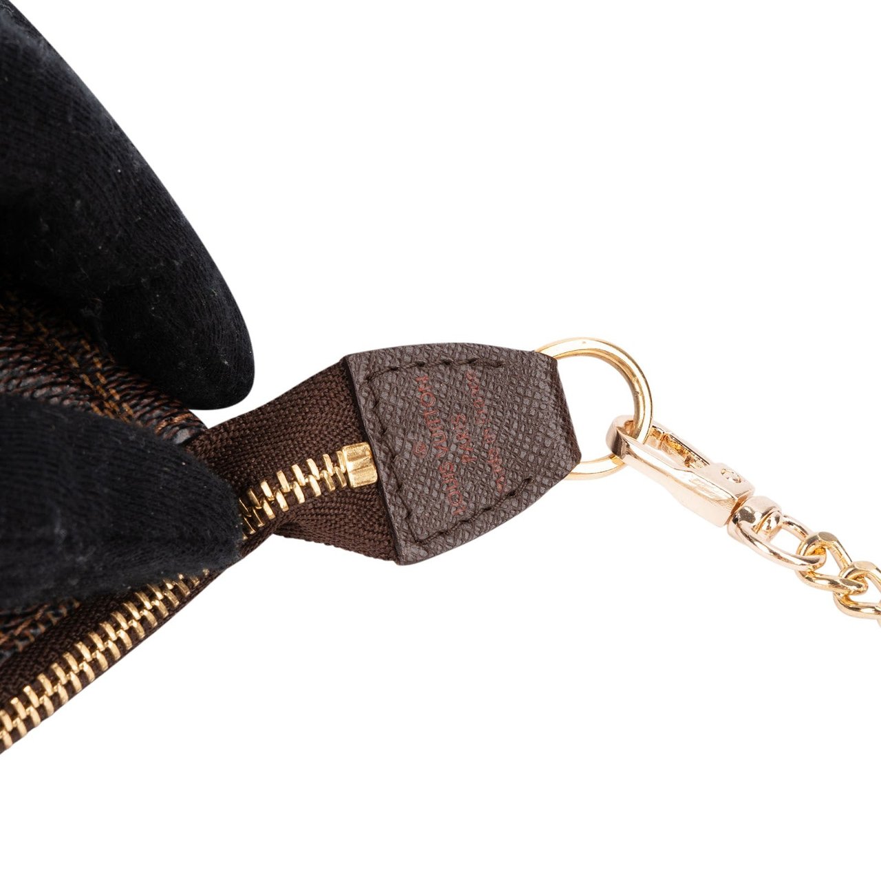Louis Vuitton Monogram Damier Ebene Mini Pochette Accessoires Shoulder Bag Bruin