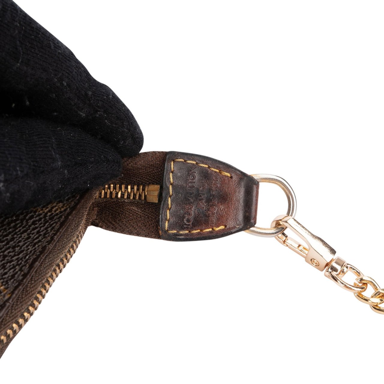 Louis Vuitton Monogram Canvas Mini Pochette Accessoires Shoulder Bag Bruin