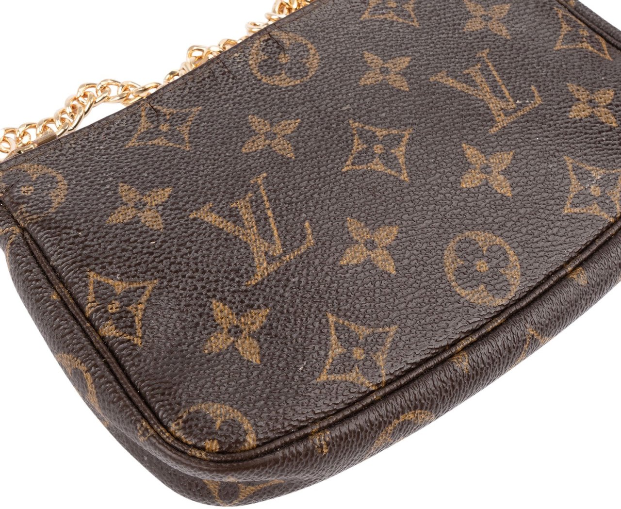 Louis Vuitton Monogram Canvas Mini Pochette Accessoires Shoulder Bag Bruin