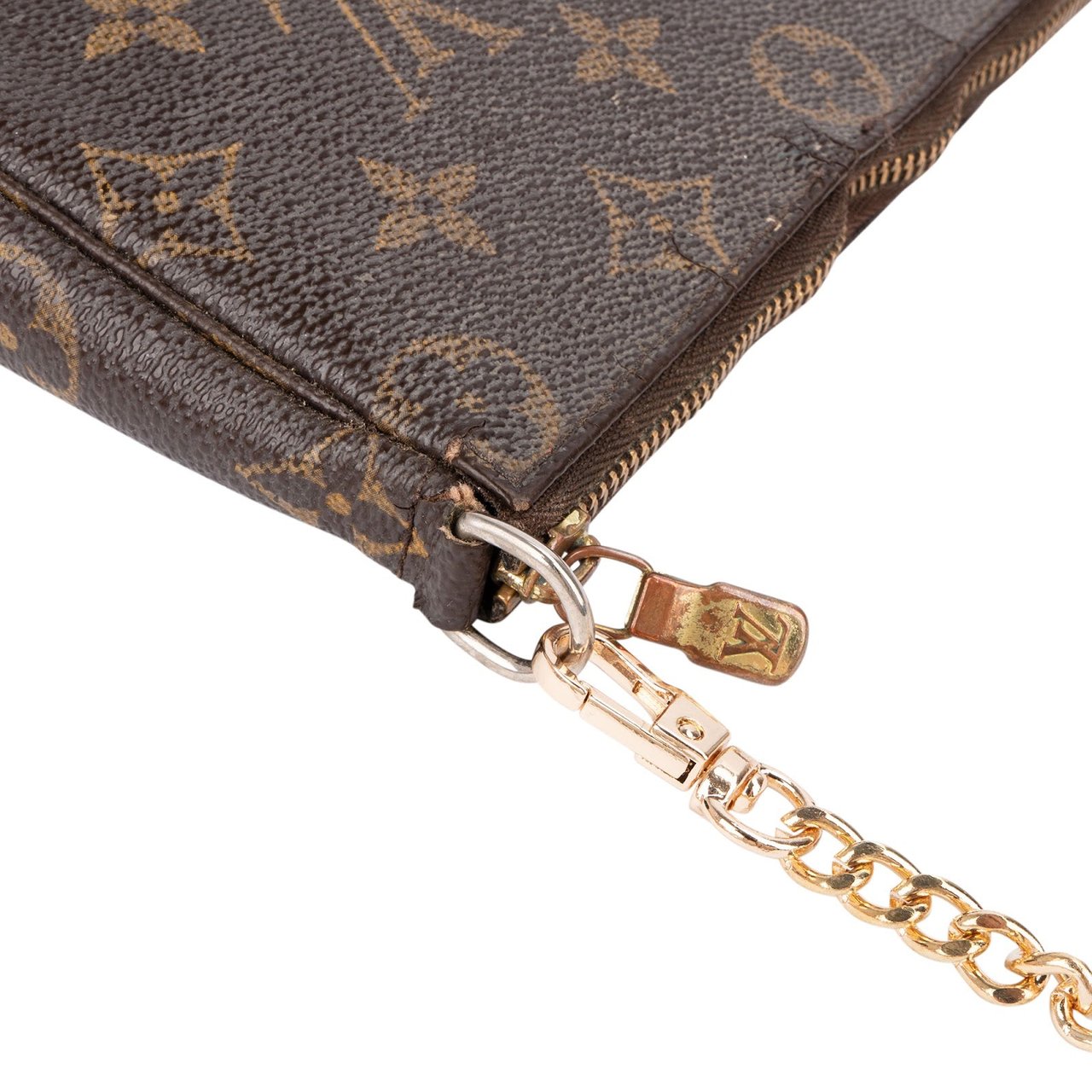 Louis Vuitton Monogram Canvas Mini Pochette Accessoires Shoulder Bag Bruin