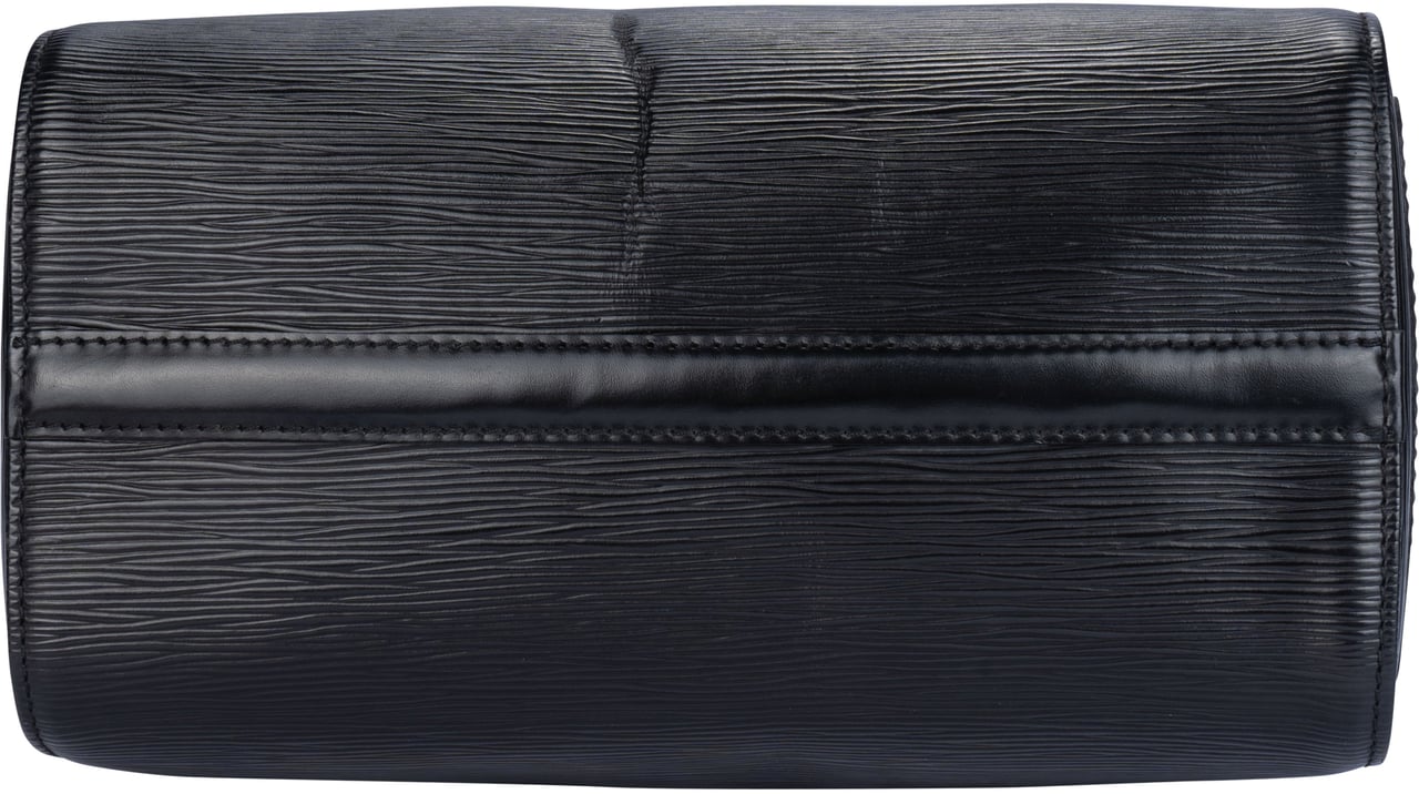 Louis Vuitton Louis Vuitton Noir Epi Leather Speedy 25 Handbag Zwart