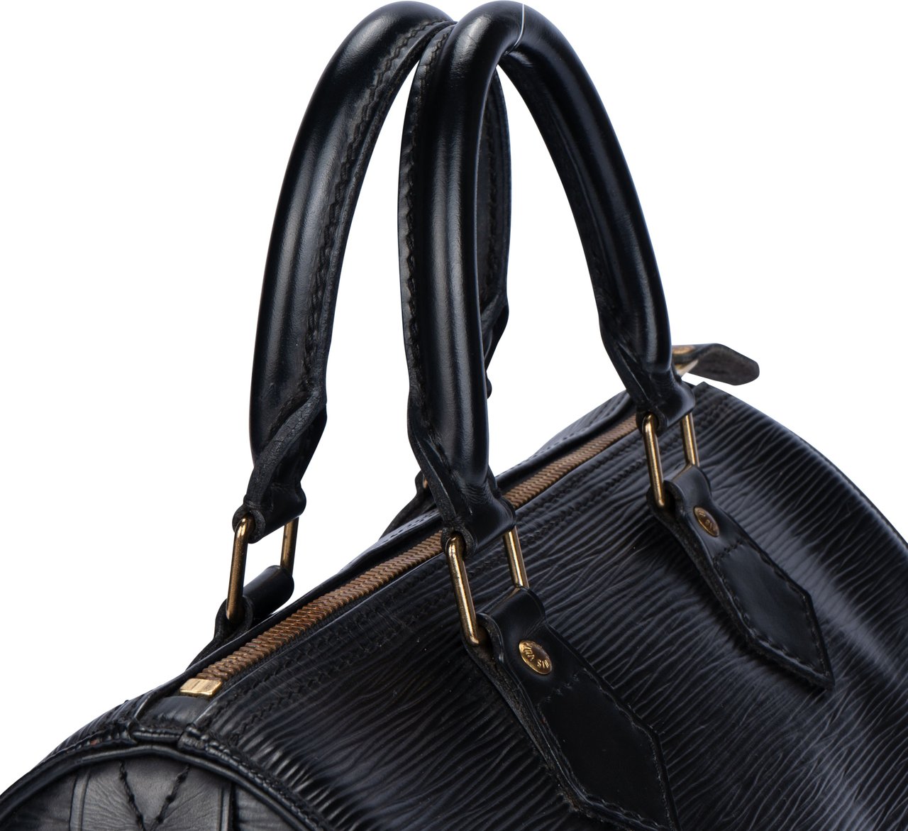 Louis Vuitton Louis Vuitton Noir Epi Leather Speedy 25 Handbag Zwart