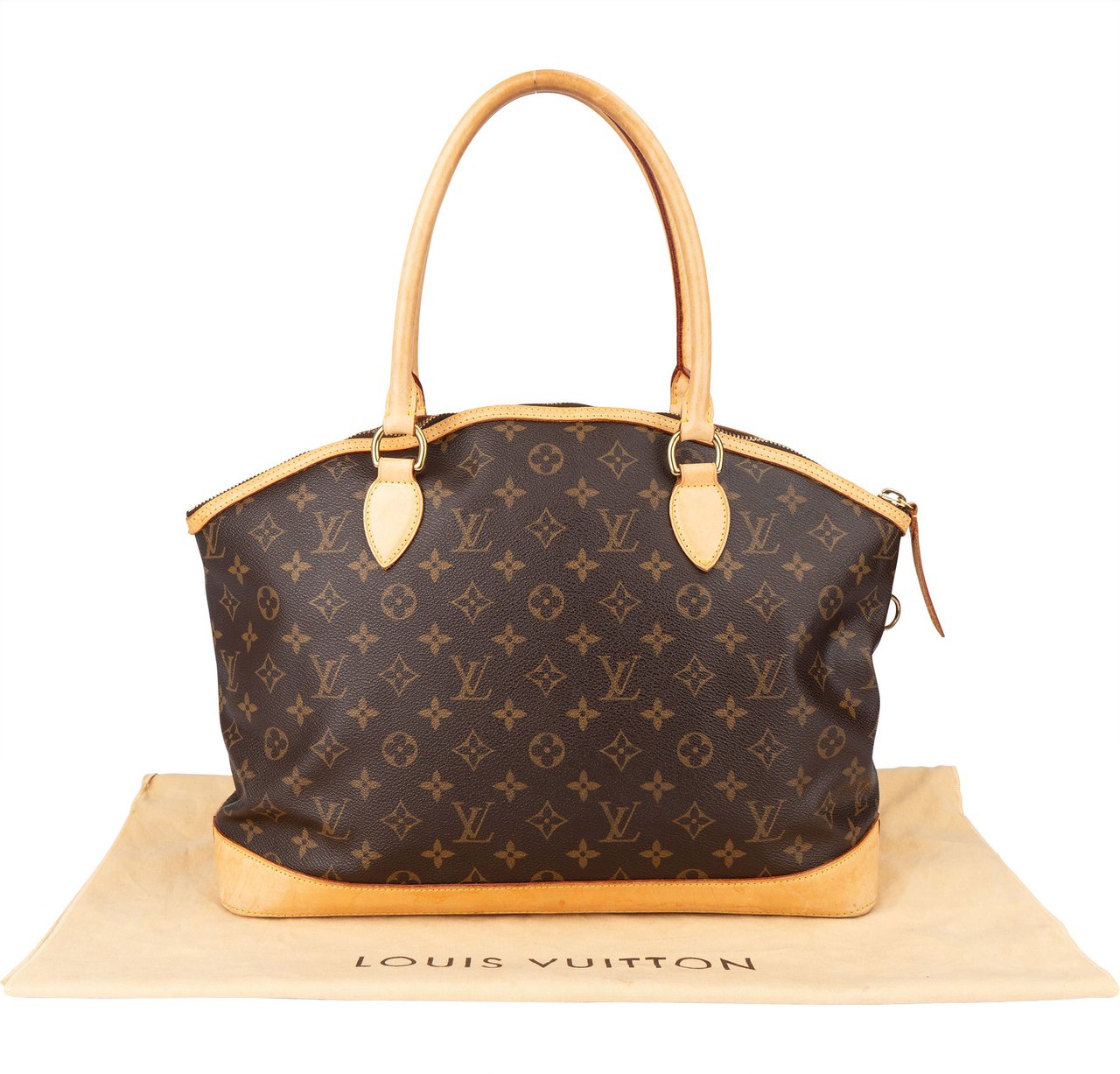 Louis Vuitton Louis Vuitton Canvas Monogram Lockit Horizontal Handbag Bruin