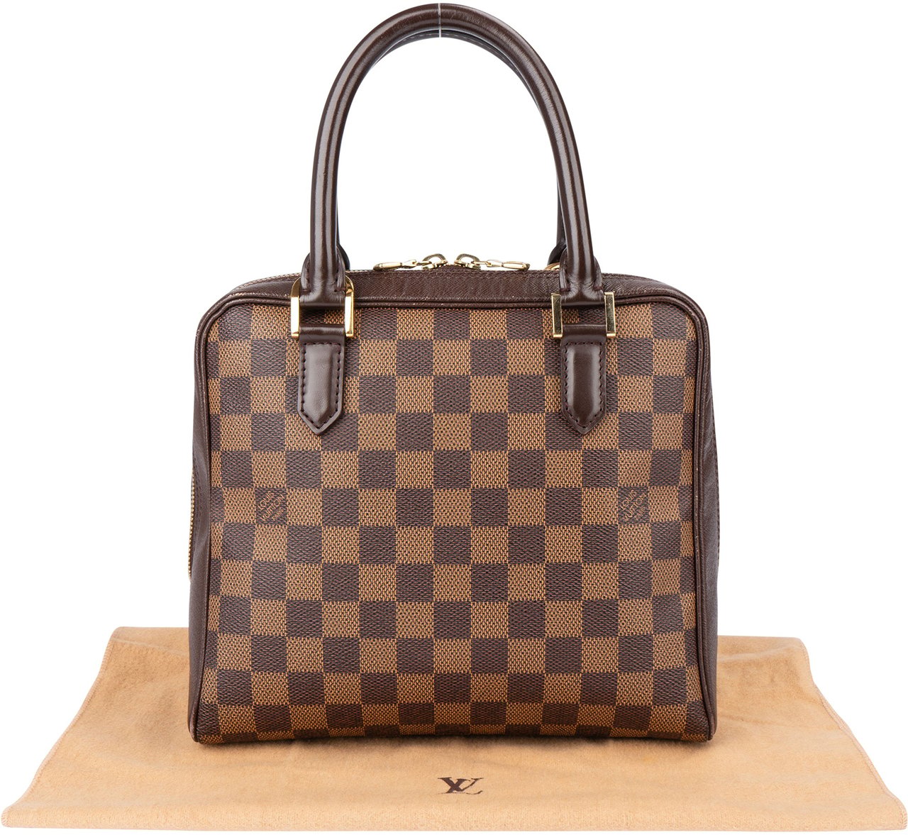 Louis Vuitton Damier Ebene Monogram Brera Handbag Bruin