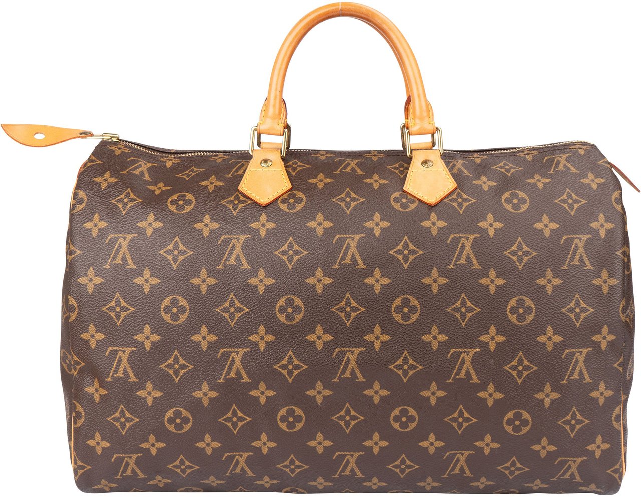 Louis Vuitton Louis Vuitton Canvas Monogram Speedy 40 Handbag Bruin
