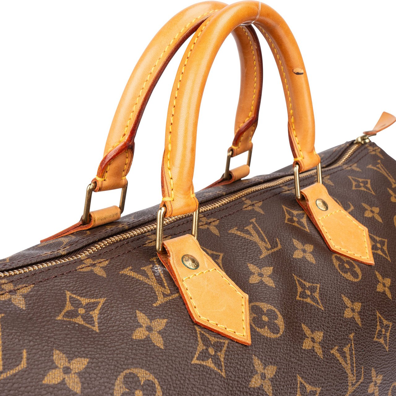 Louis Vuitton Louis Vuitton Canvas Monogram Speedy 40 Handbag Bruin