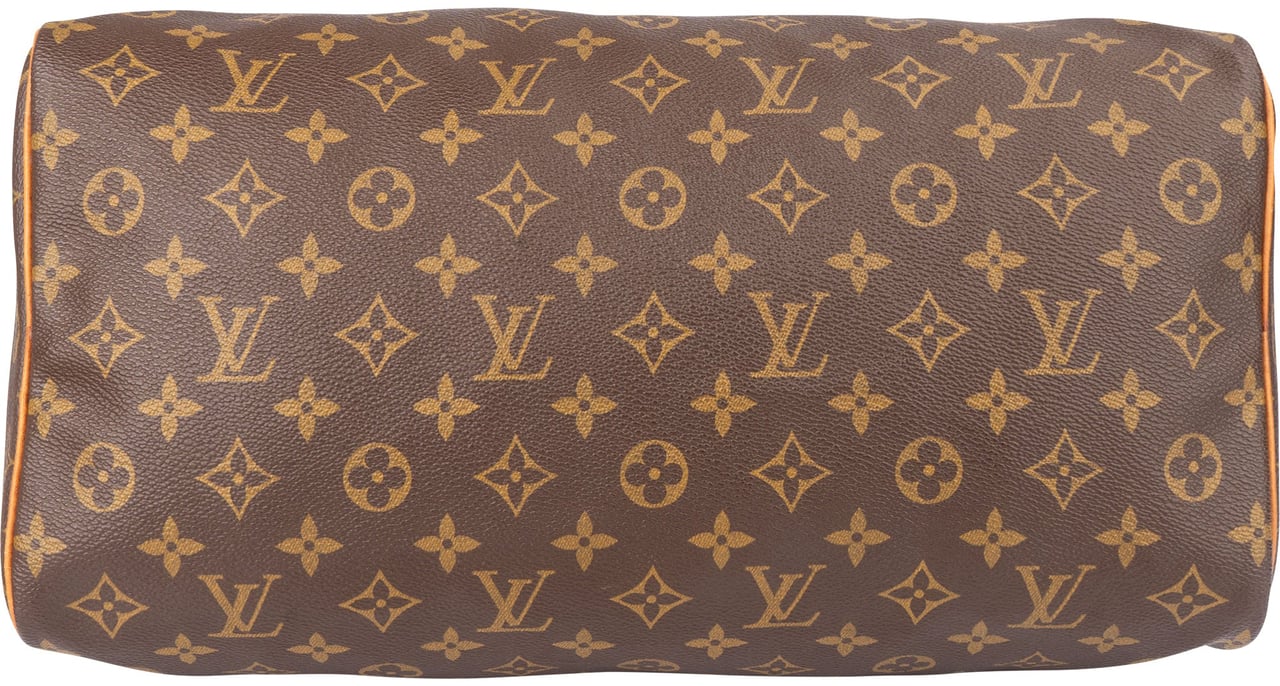 Louis Vuitton Louis Vuitton Canvas Monogram Speedy 35 Handbag Bruin