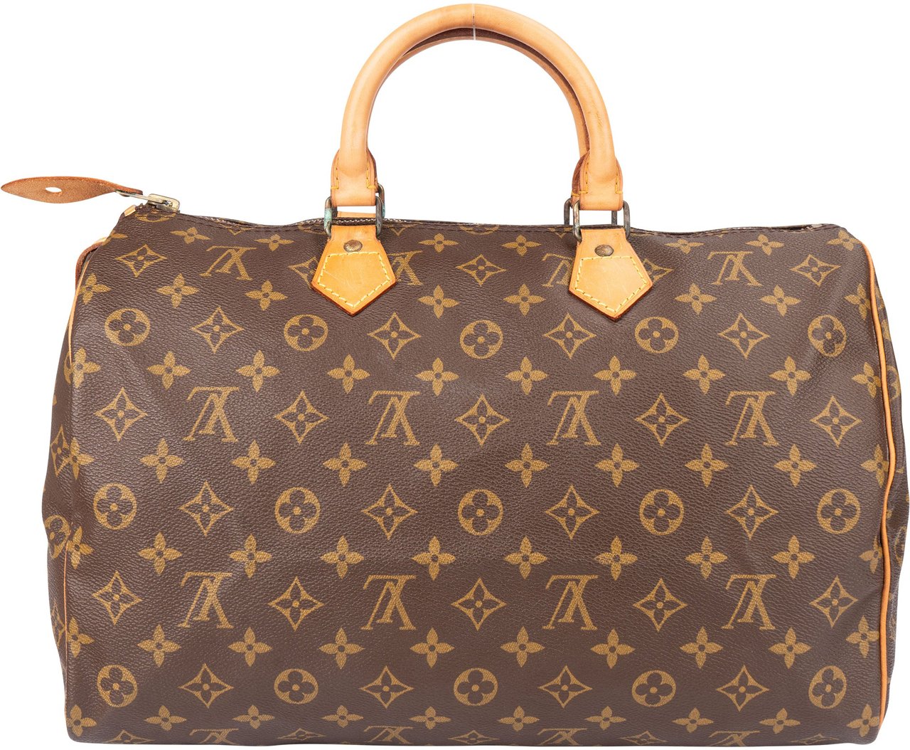Louis Vuitton Louis Vuitton Canvas Monogram Speedy 35 Handbag Bruin