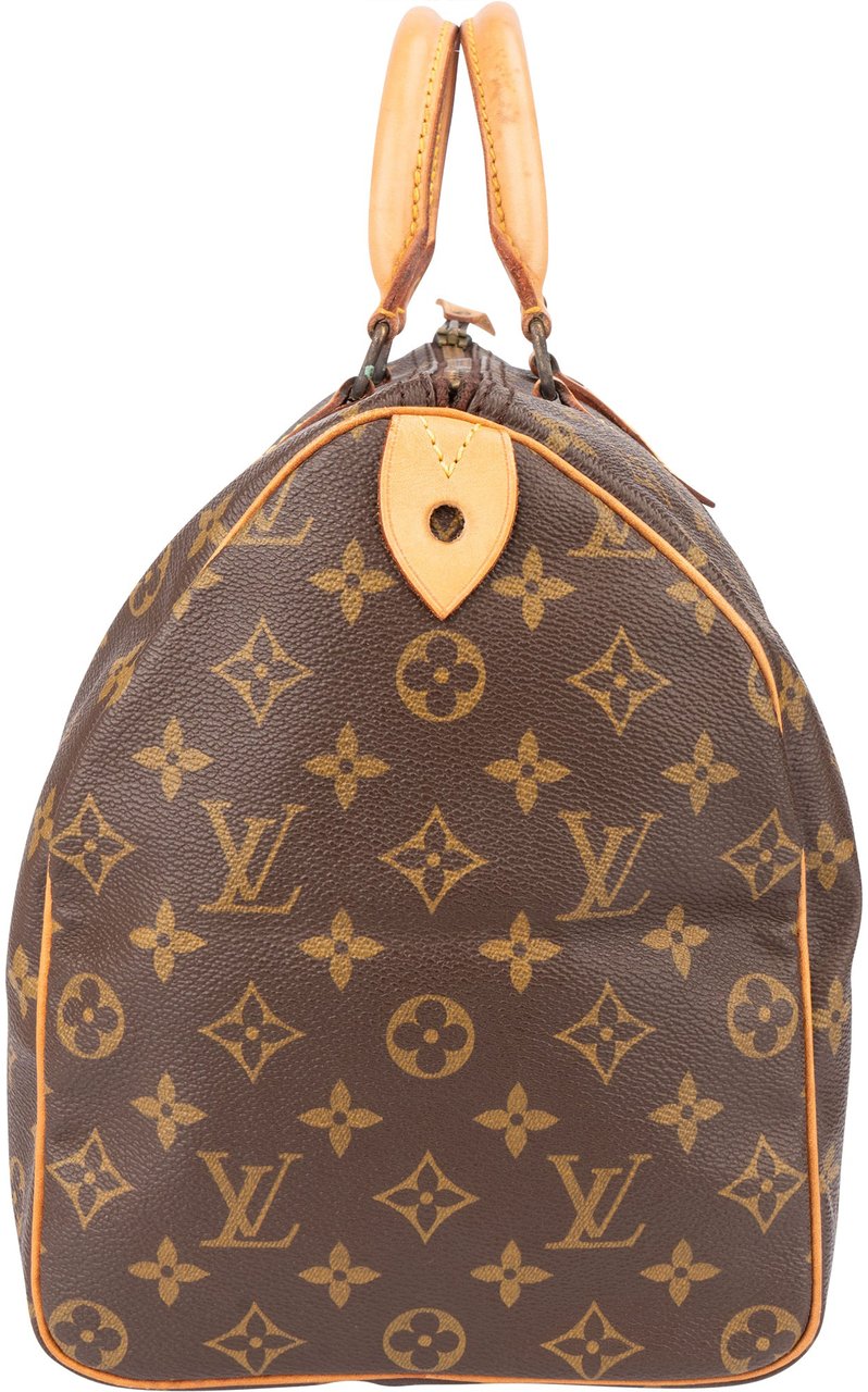 Louis Vuitton Louis Vuitton Canvas Monogram Speedy 35 Handbag Bruin