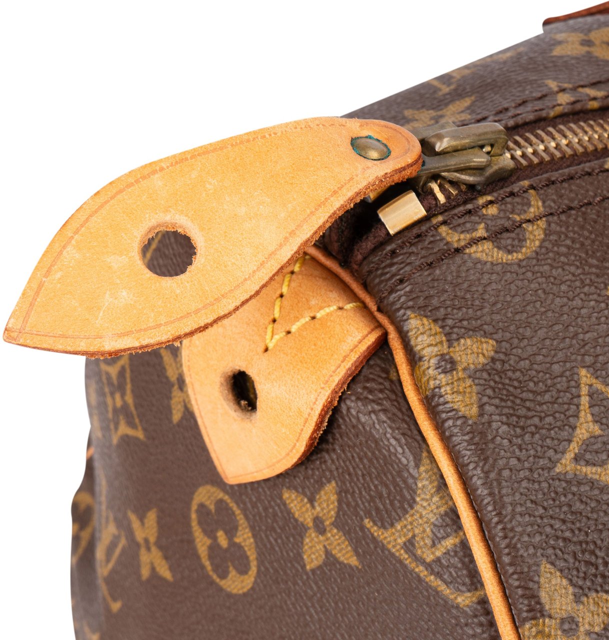 Louis Vuitton Louis Vuitton Canvas Monogram Speedy 35 Handbag Bruin